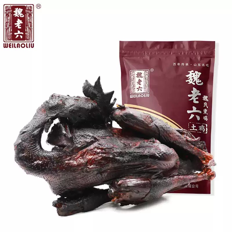 开袋即食土鸡550g-魏老六魏氏熏鸡铁公鸡散养下酒菜零食小吃