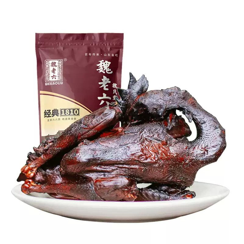 开袋即食土鸡550g-魏老六魏氏熏鸡铁公鸡散养下酒菜零食小吃
